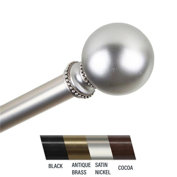 Central Design Central Design 4883-665 Julian 0.81 in. Curtain Rod; 66-120 in. - Satin Nickel 4883-665 - main